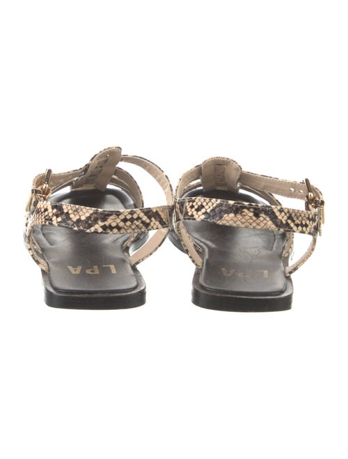 LPA Embossed Leather Animal Print Slides