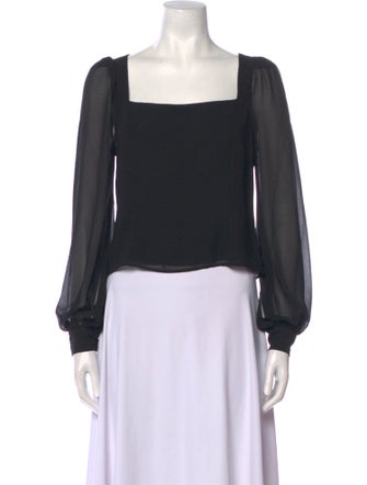 LPA Square Neckline Long Sleeve Crop Top