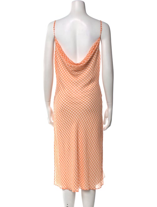 LPA Plaid Print Midi Length Dress