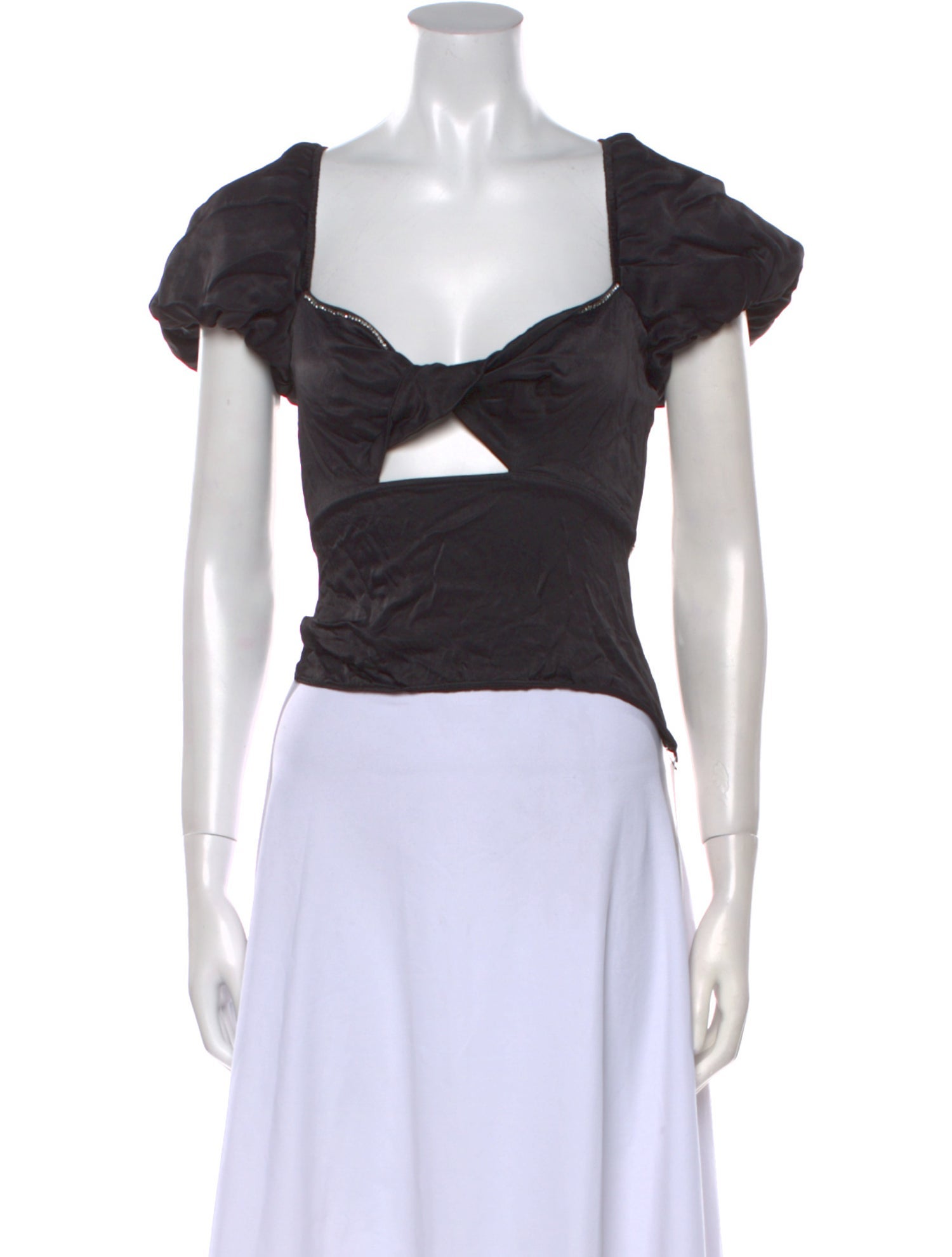 LPA Square Neckline Short Sleeve Crop Top