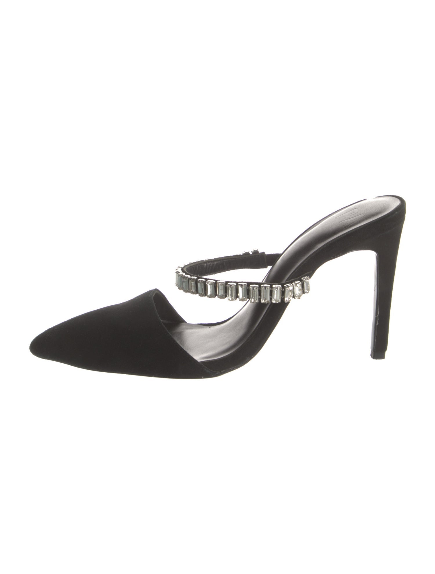 LPA Suede Crystal Embellishments Mules