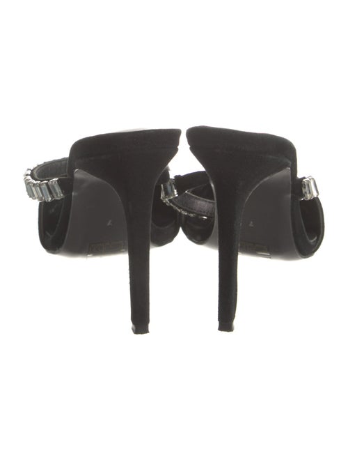 LPA Suede Crystal Embellishments Mules