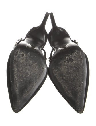 LPA Suede Crystal Embellishments Mules