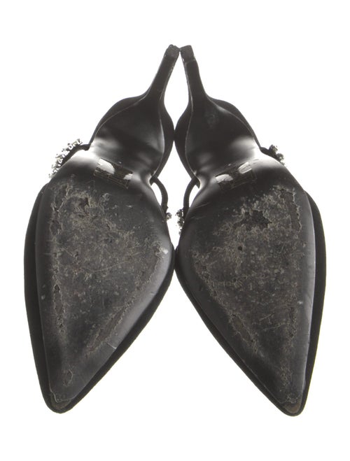 LPA Suede Crystal Embellishments Mules