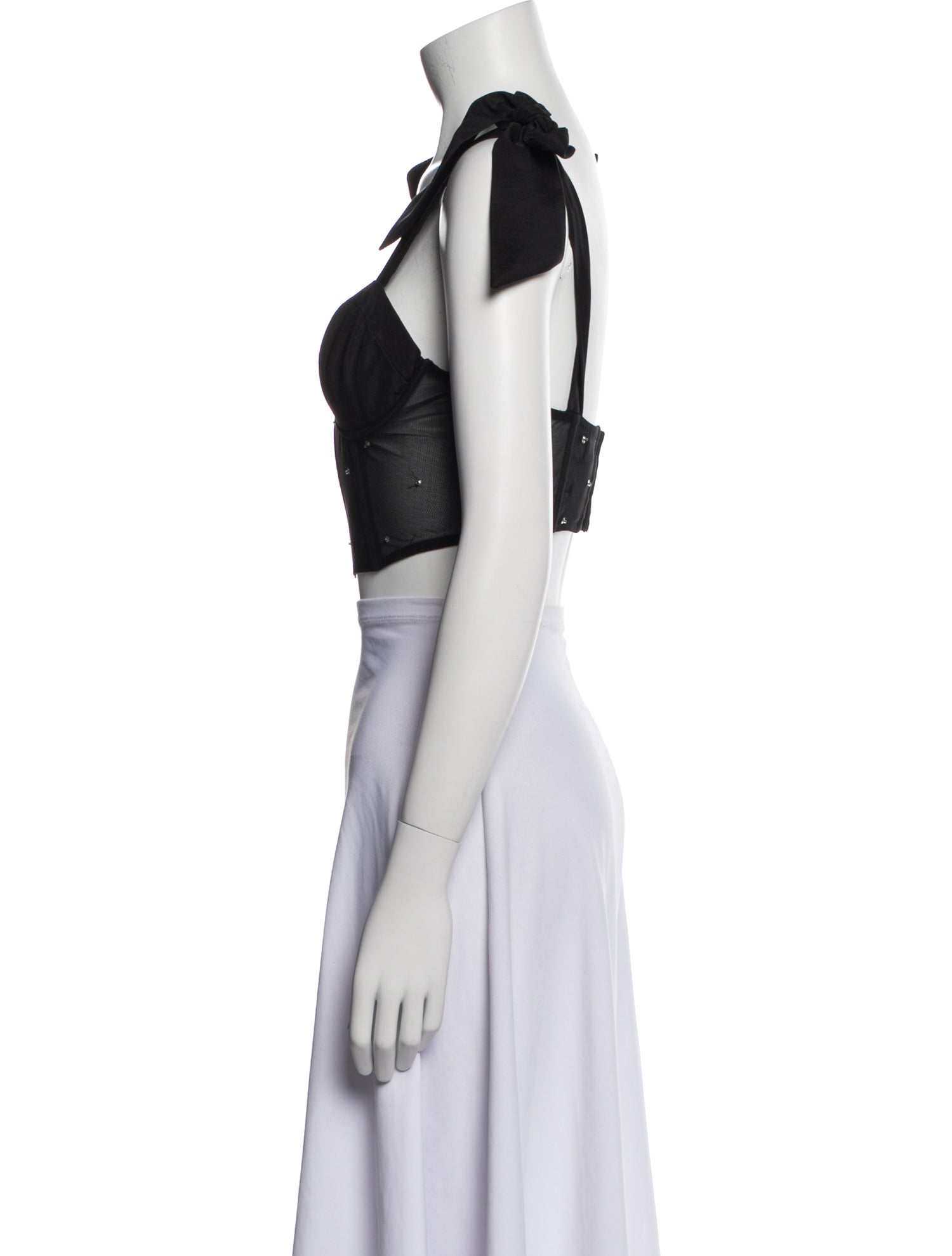 LPA Nylon V-Neck Crop Top