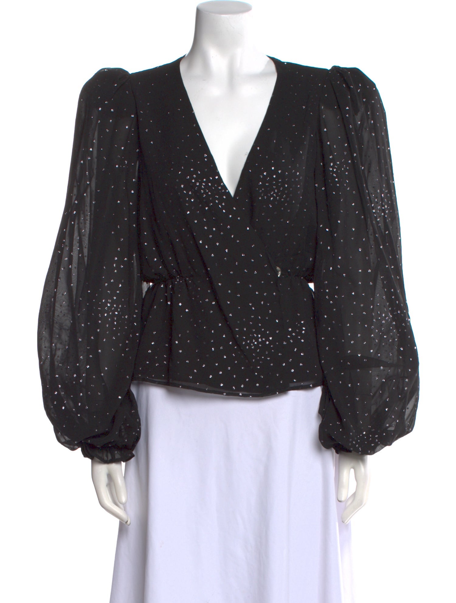 LPA Printed V-Neck Blouse w/ Tags