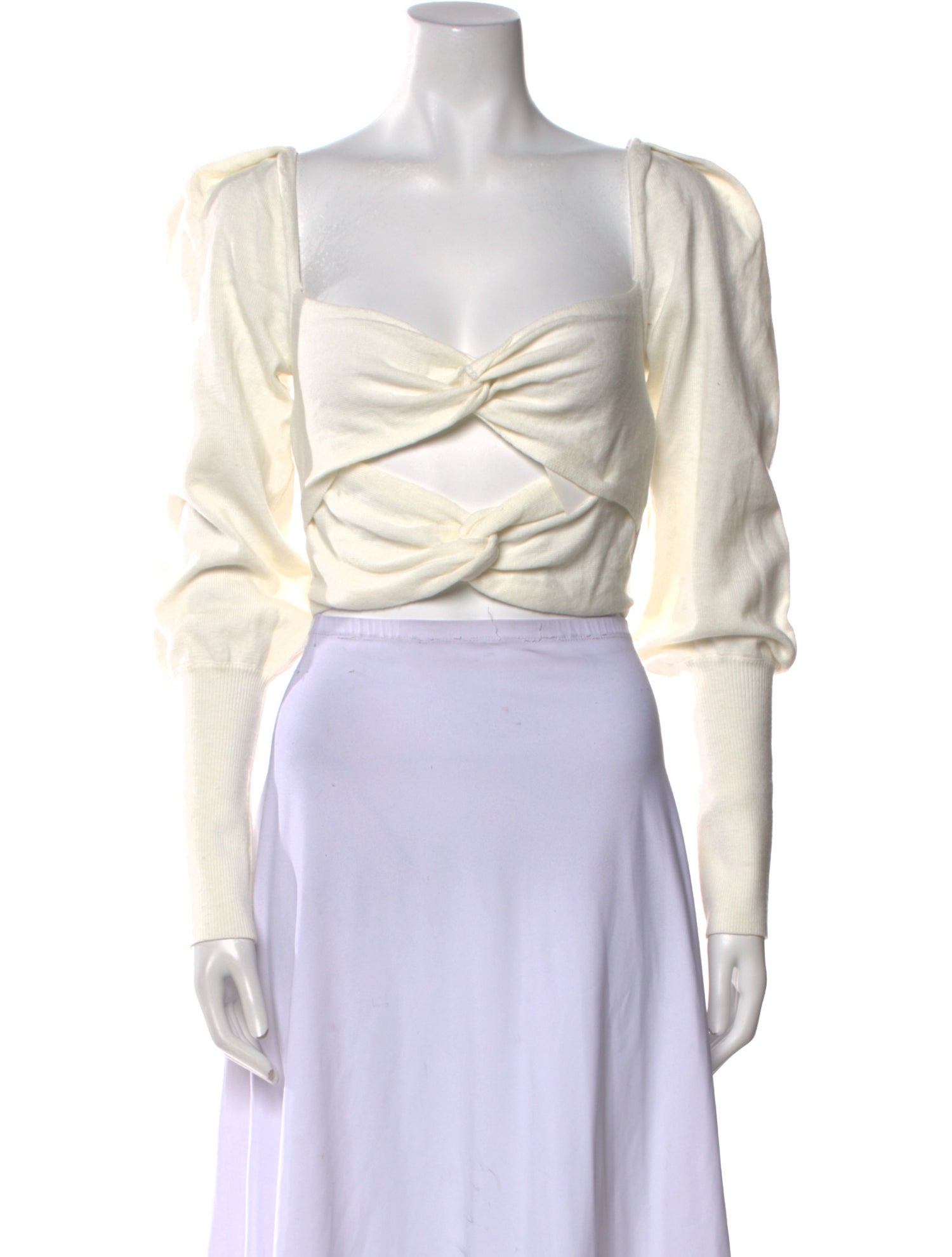 LPA Square Neckline Long Sleeve Crop Top