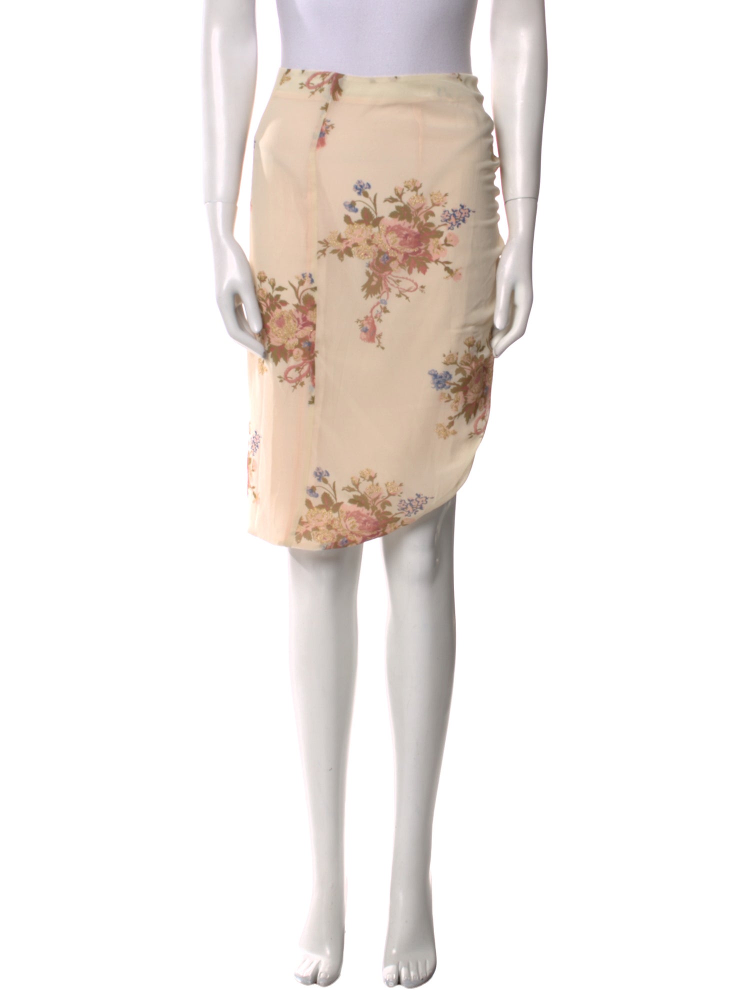 LPA Floral Print Knee-Length Skirt