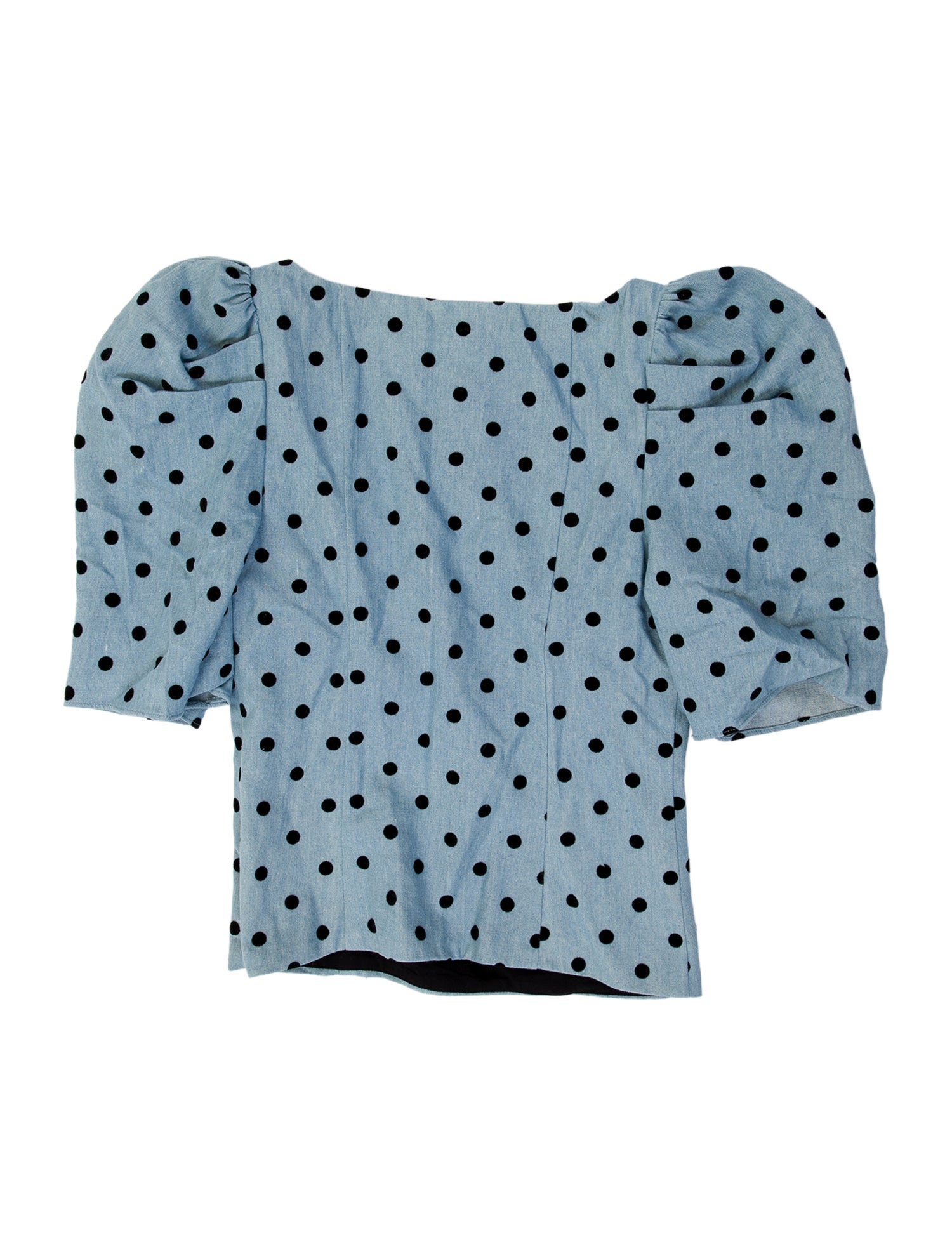 LPA Polka Dot Print Strapless Crop Top