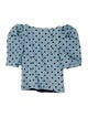 LPA Polka Dot Print Strapless Crop Top