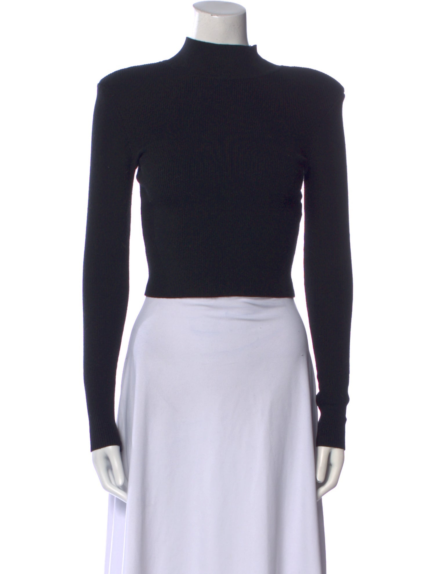 LPA Mock Neck Long Sleeve Crop Top