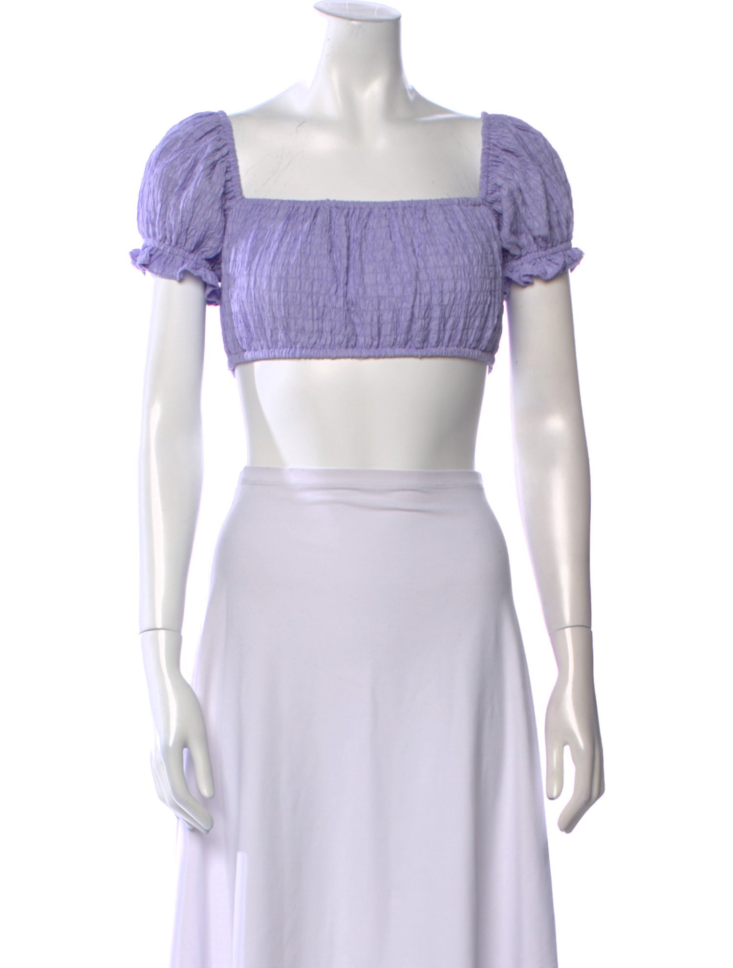 LPA Square Neckline Short Sleeve Crop Top