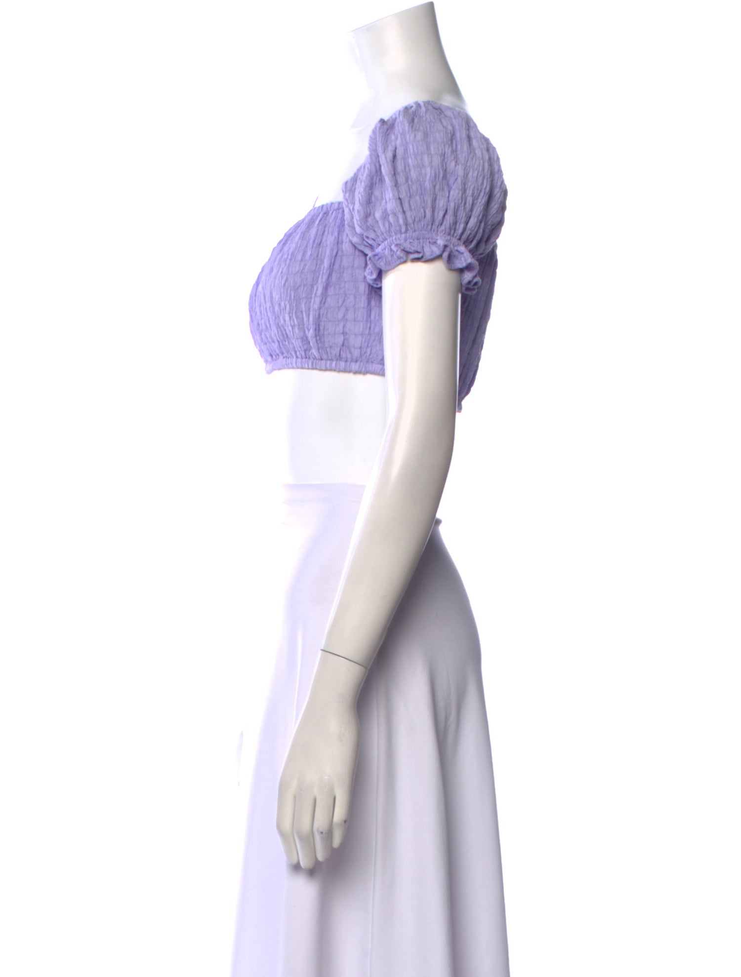 LPA Square Neckline Short Sleeve Crop Top