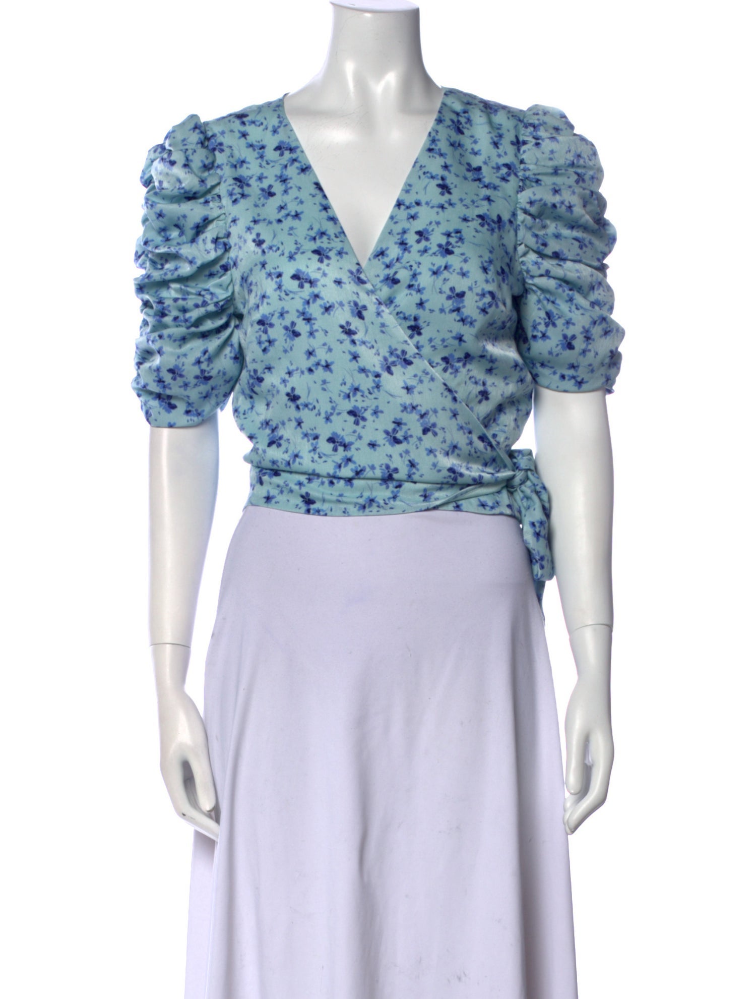 LPA Floral Print V-Neck Crop Top