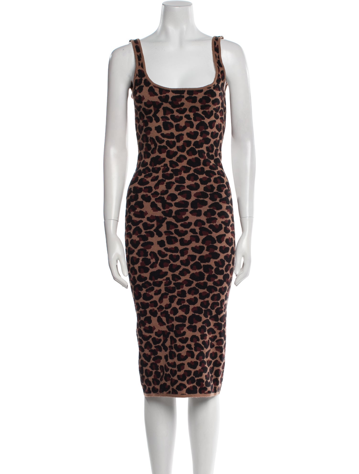 LPA Animal Print Midi Length Dress