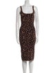 LPA Animal Print Midi Length Dress
