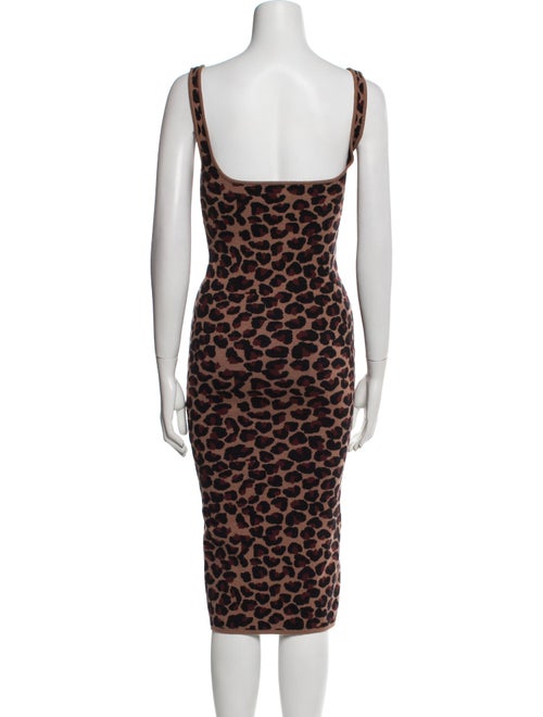 LPA Animal Print Midi Length Dress