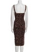 LPA Animal Print Midi Length Dress