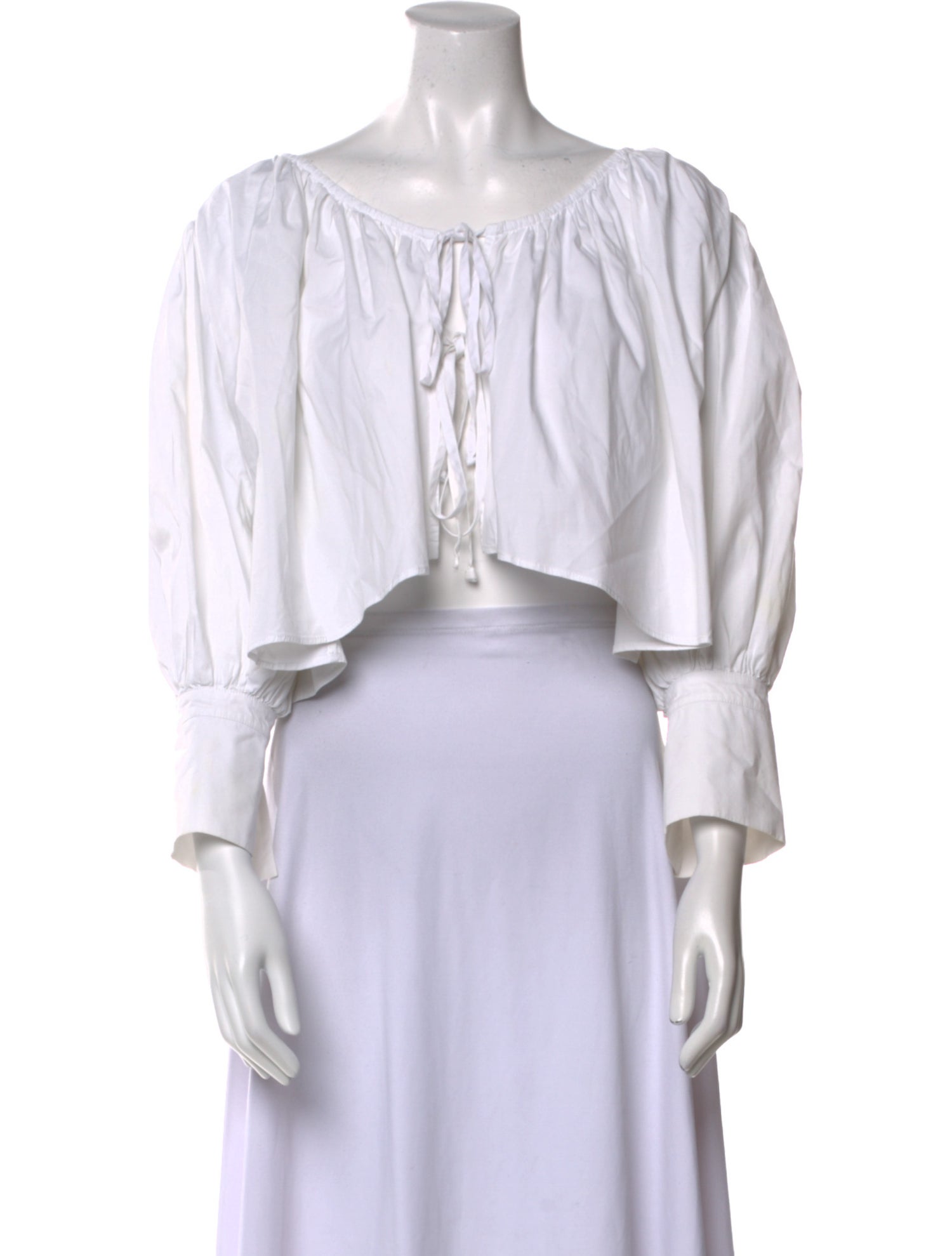 LPA Off-The-Shoulder Three-Quarter Sleeve Crop Top