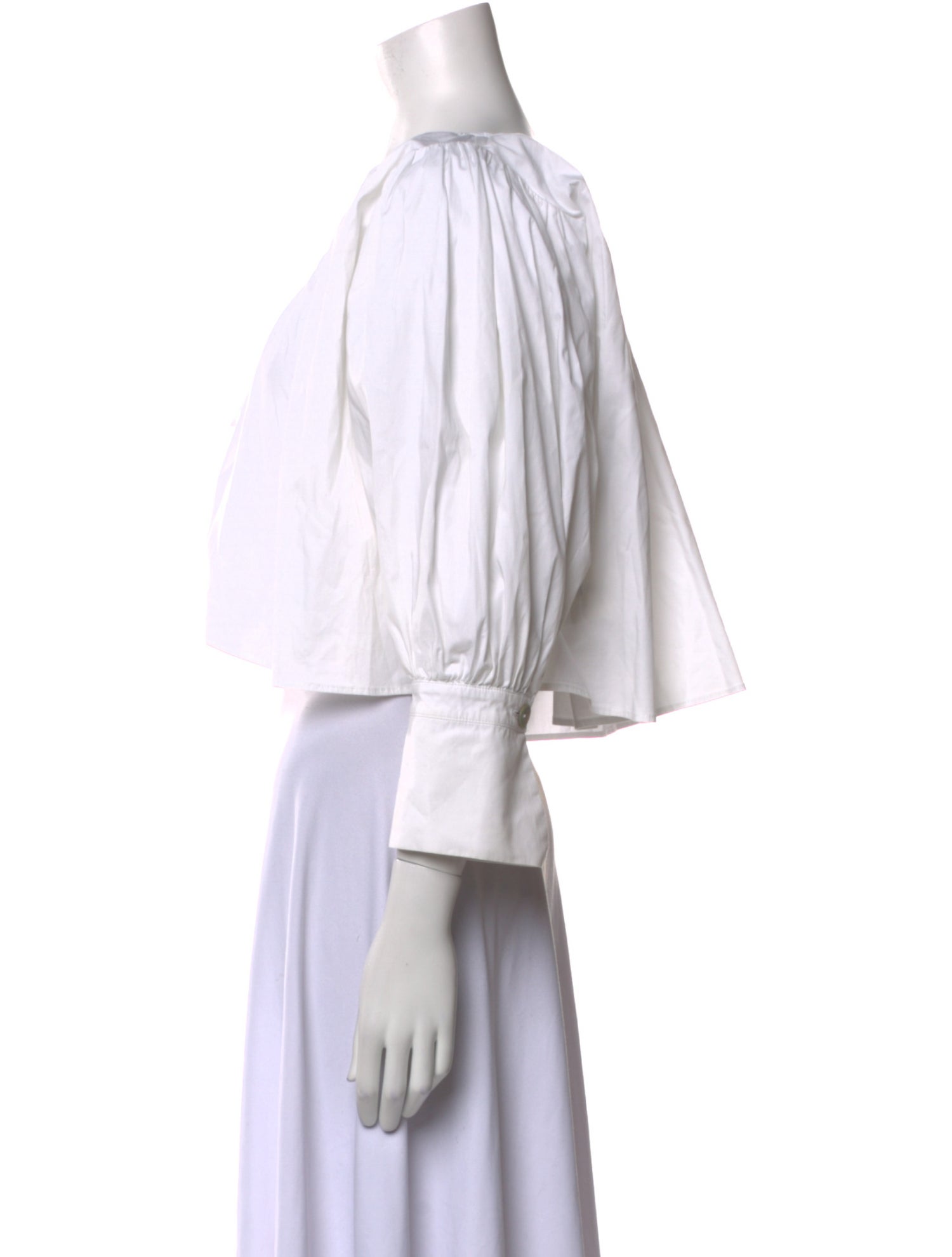 LPA Off-The-Shoulder Three-Quarter Sleeve Crop Top