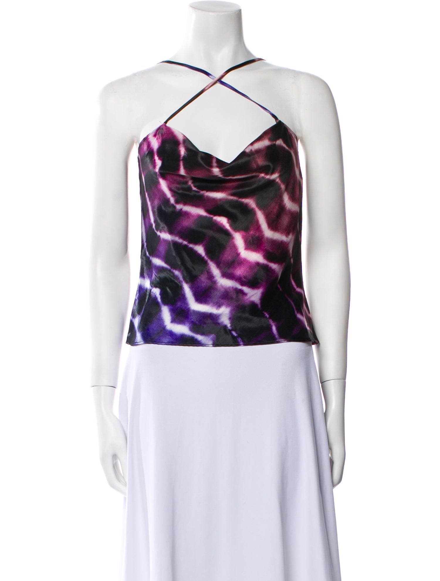 LPA Printed V-Neck Top