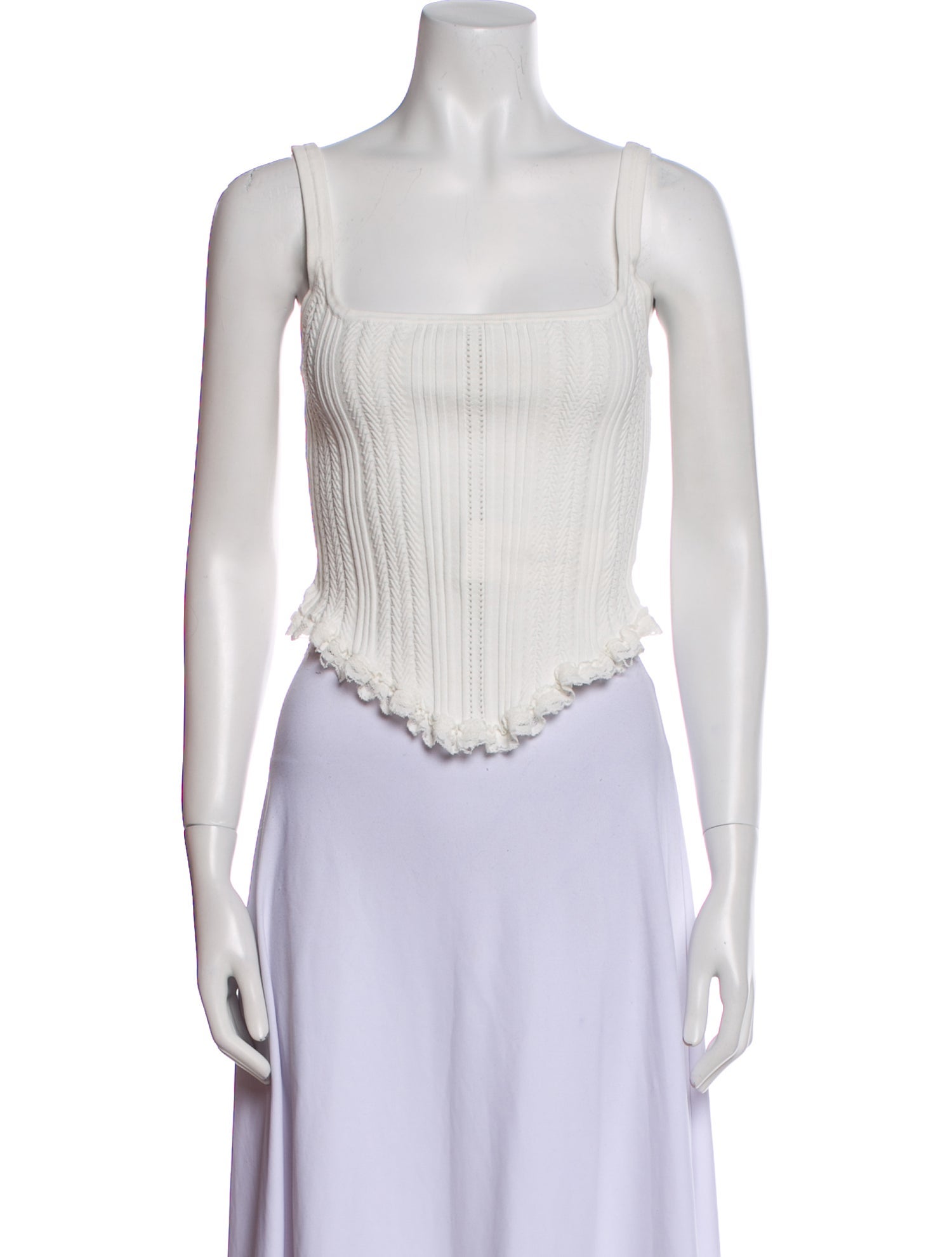 LPA Square Neckline Sleeveless Crop Top