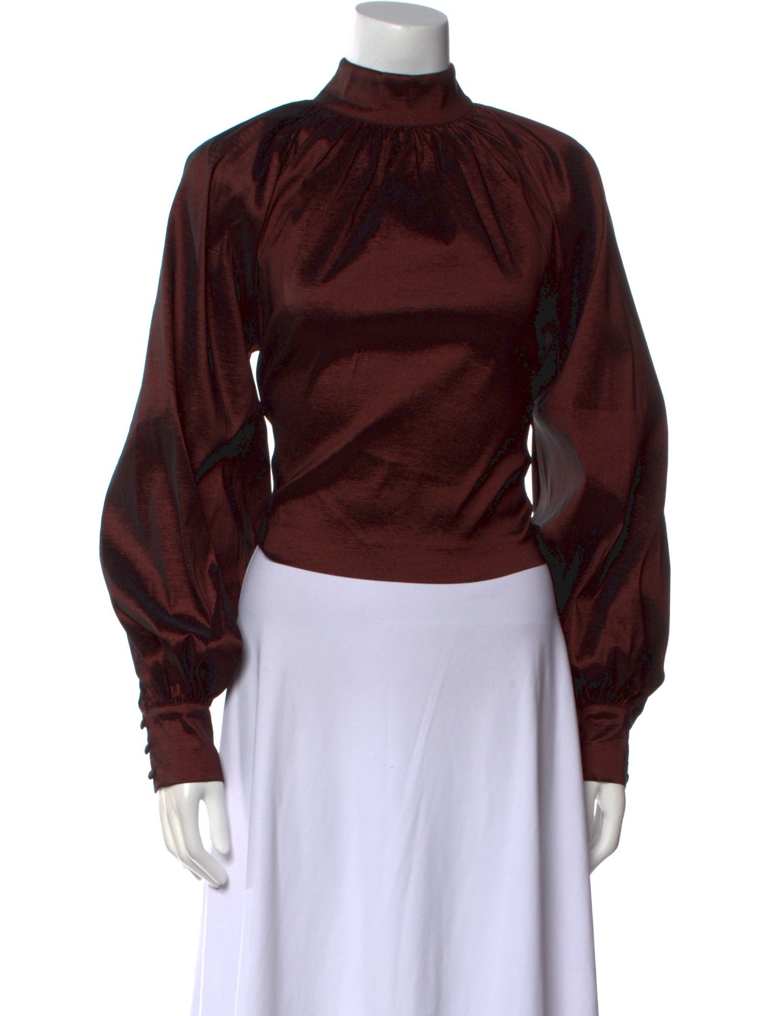 LPA Mock Neck Long Sleeve Crop Top