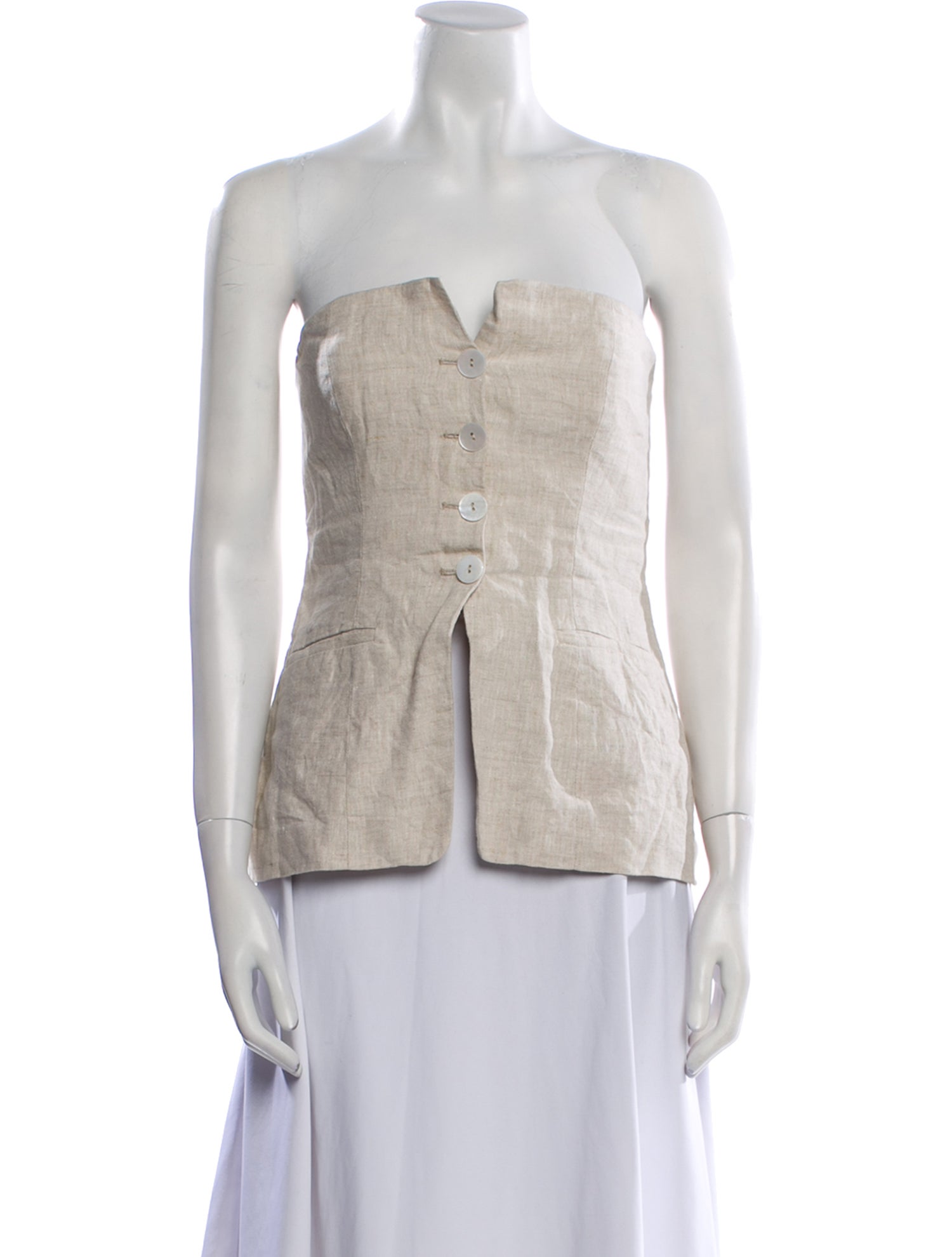 LPA Linen Strapless Top