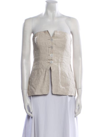 LPA Linen Strapless Top