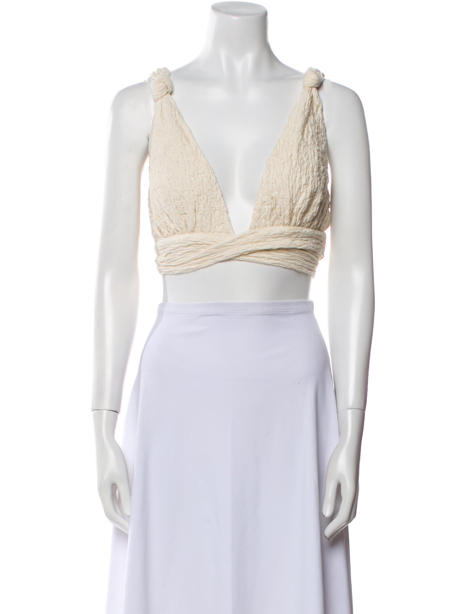 LPA V-Neck Sleeveless Crop Top