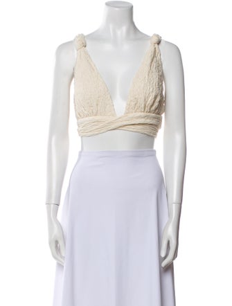 LPA V-Neck Sleeveless Crop Top