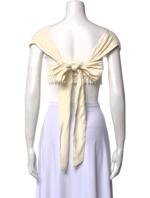 LPA Linen Square Neckline Crop Top