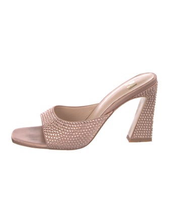 LPA Satin Crystal Embellishments Slides