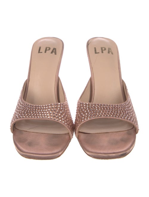 LPA Satin Crystal Embellishments Slides