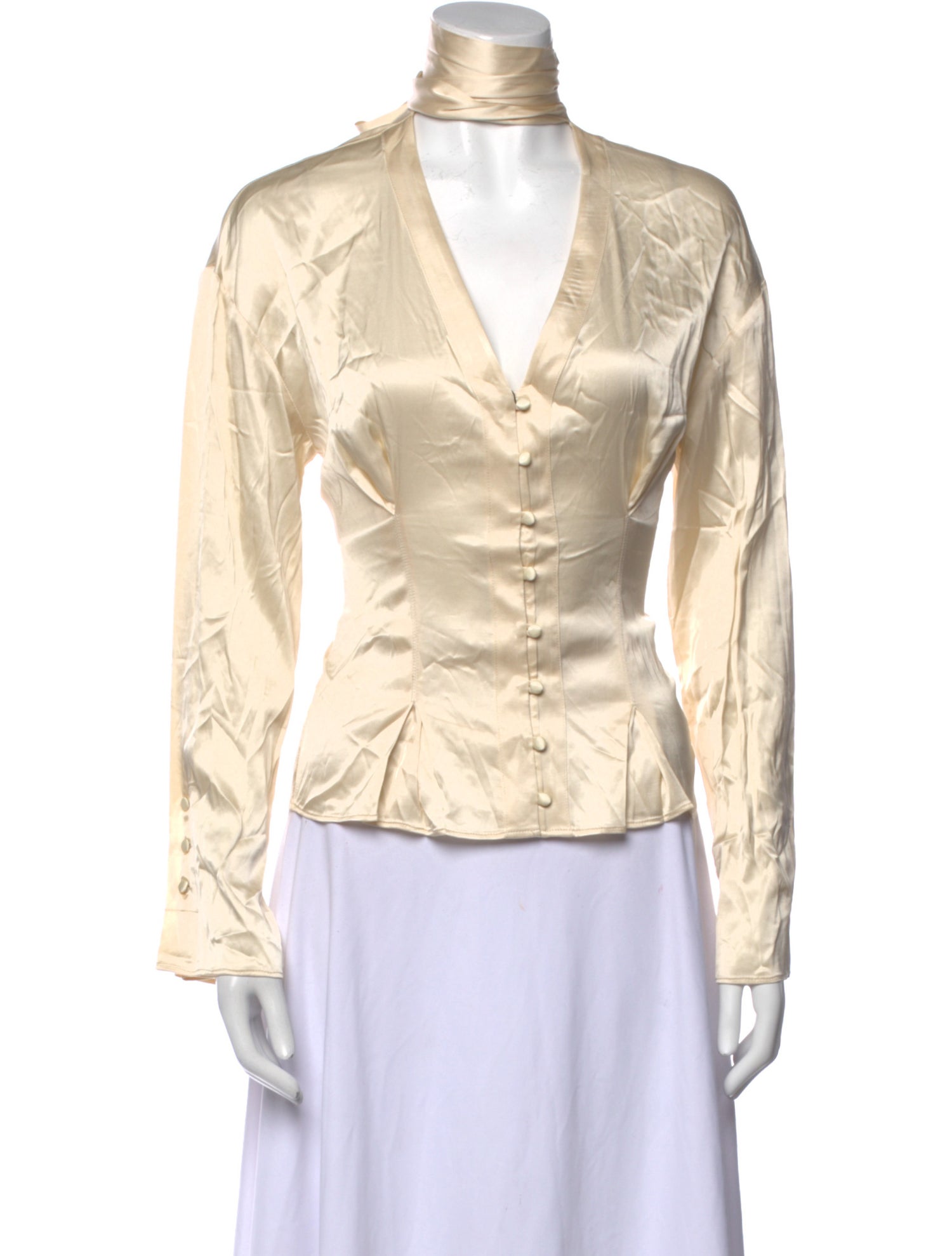 LPA Turtleneck Long Sleeve Button-Up Top w/ Tags