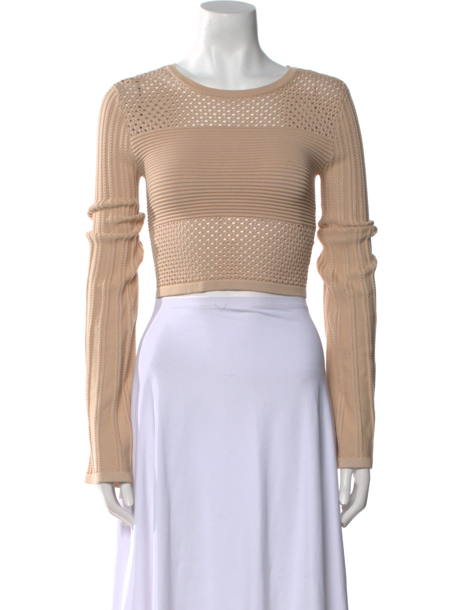 LPA Bateau Neckline Long Sleeve Crop Top