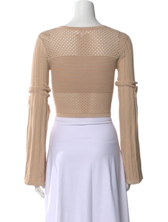 LPA Bateau Neckline Long Sleeve Crop Top