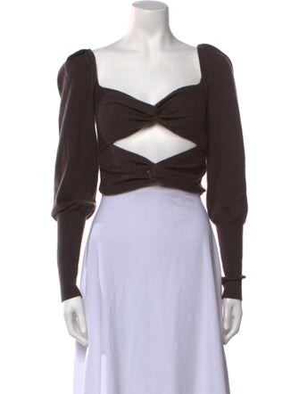 LPA Off-The-Shoulder Long Sleeve Crop Top