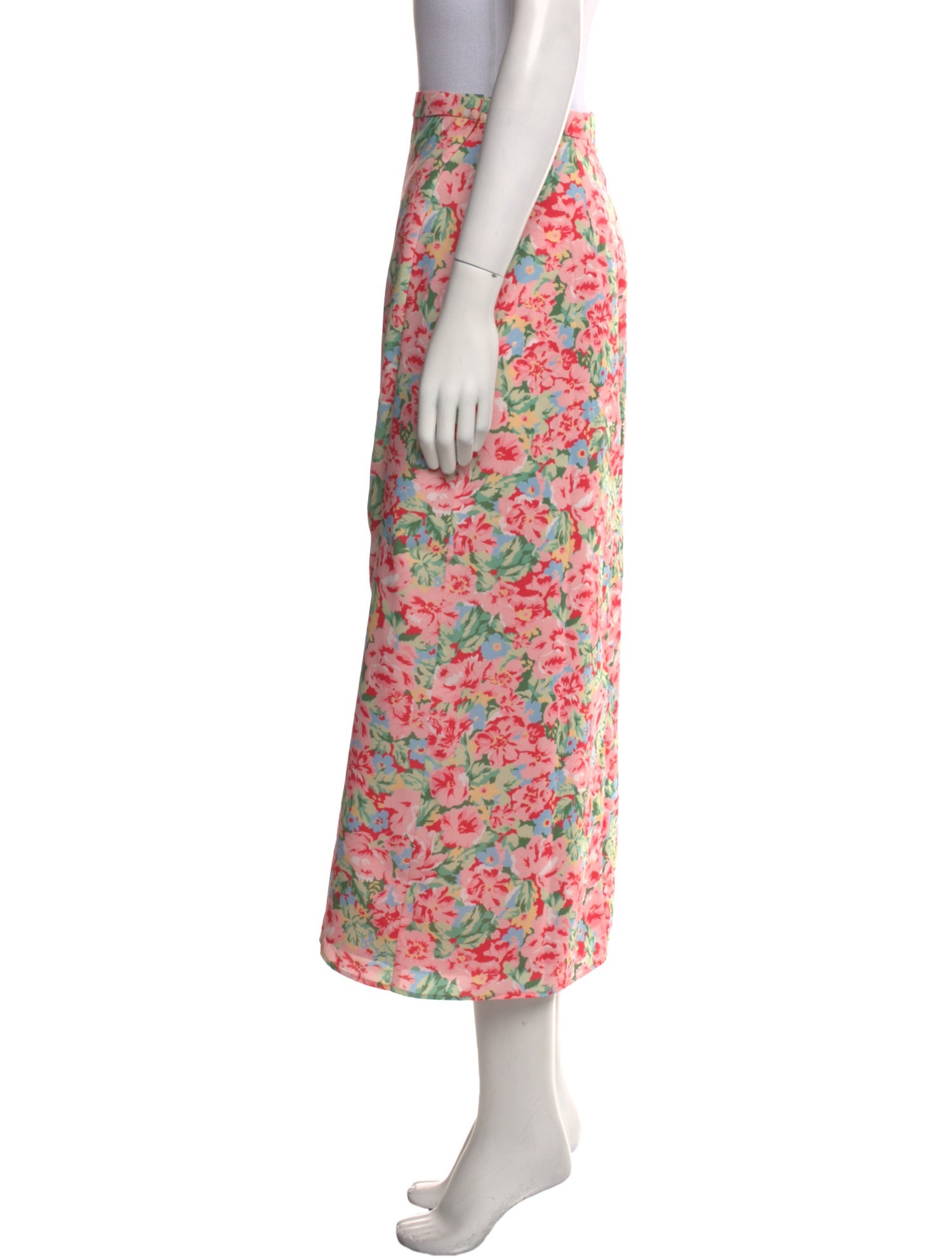 LPA Floral Print Midi Length Skirt