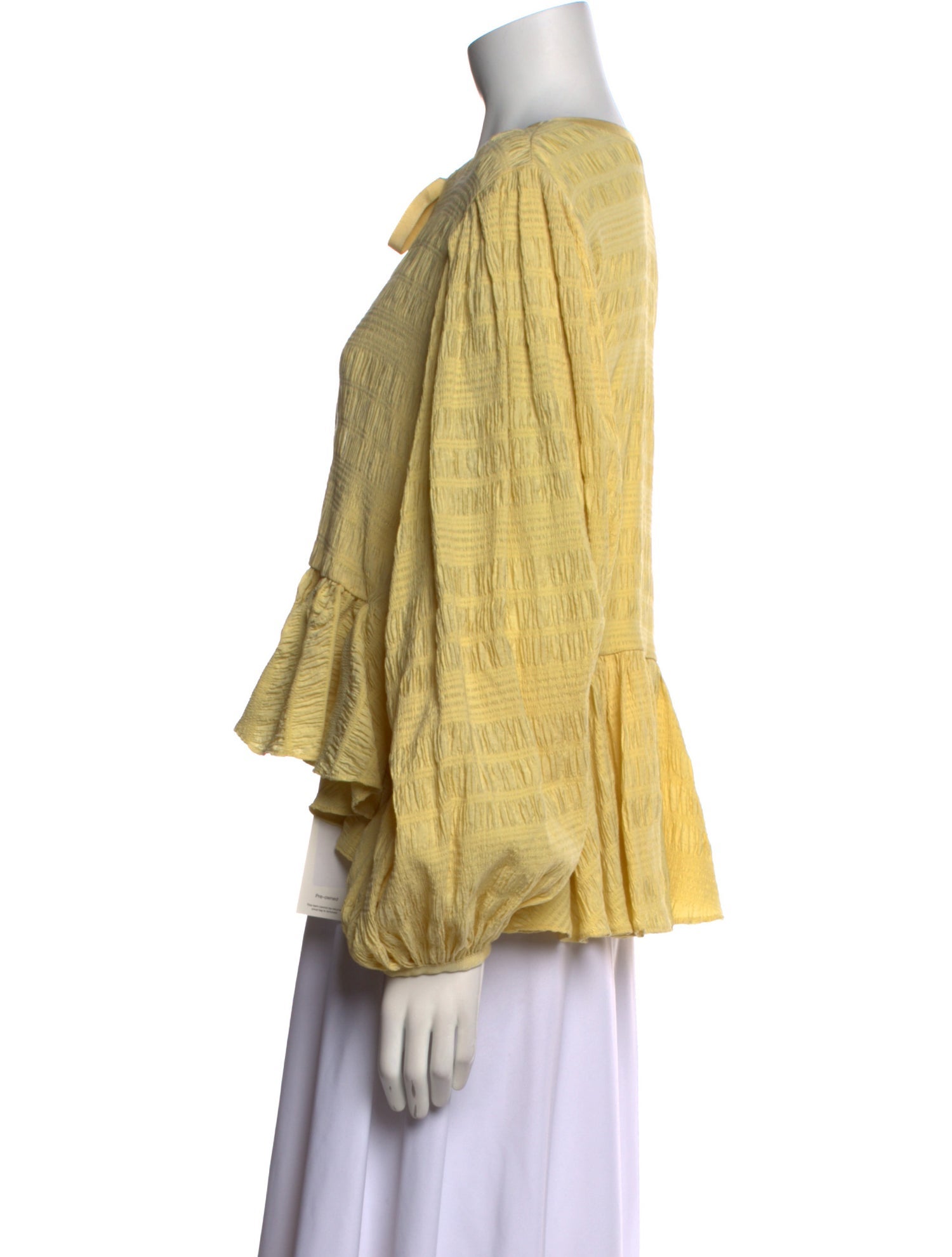 LPA Tie Neck Long Sleeve Top