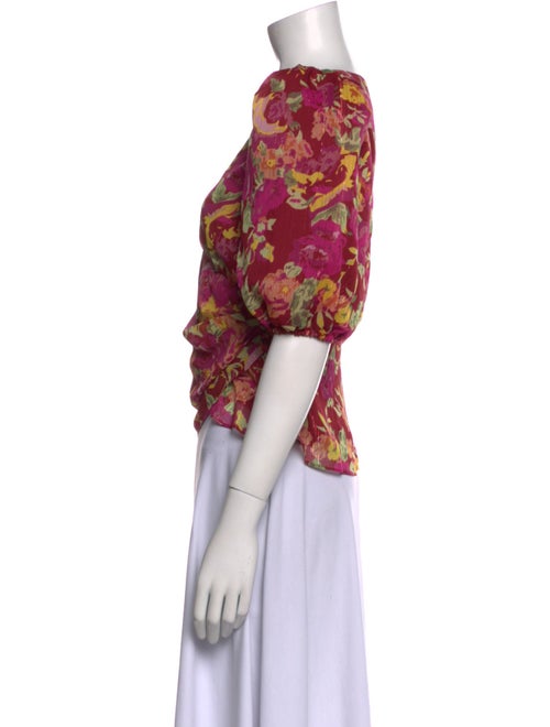 LPA Floral Print V-Neck Crop Top