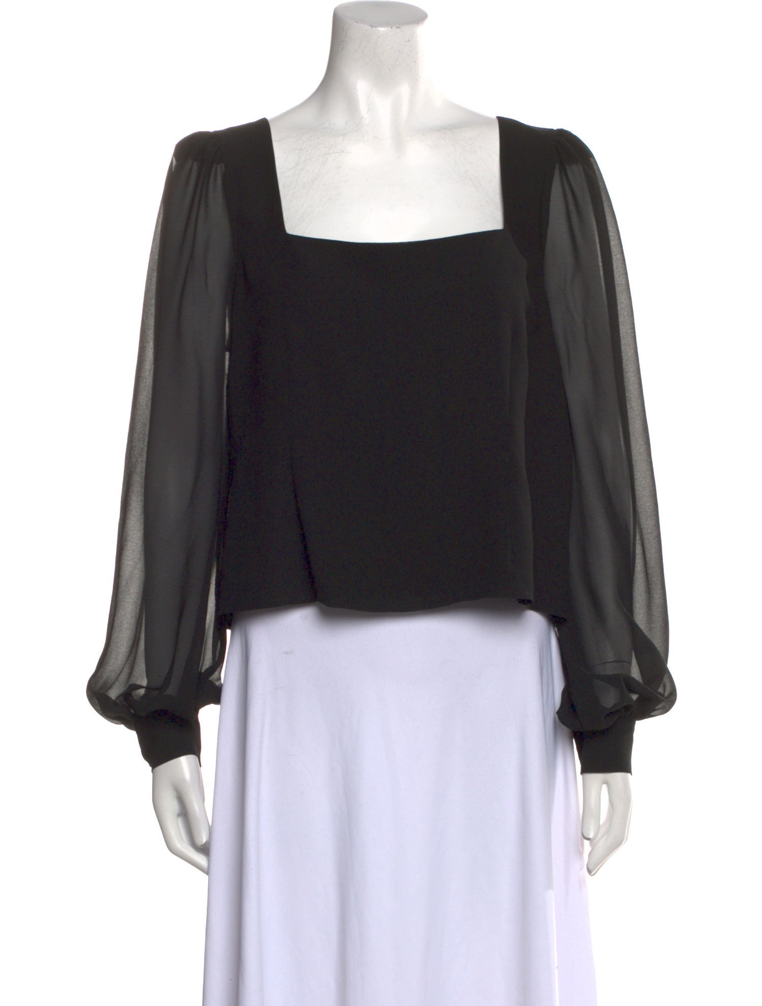 LPA Square Neckline Long Sleeve Crop Top