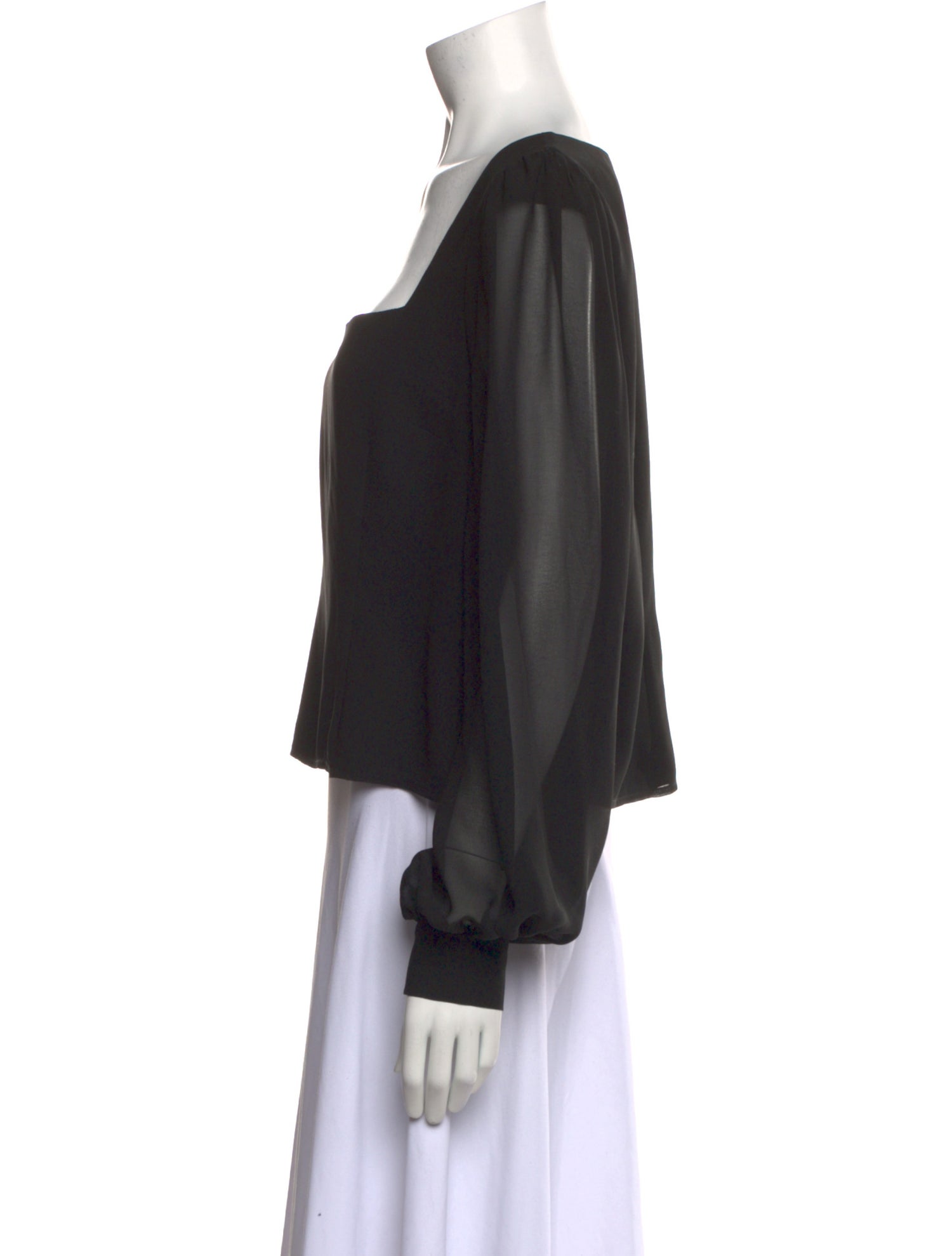 LPA Square Neckline Long Sleeve Crop Top