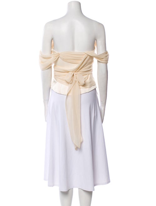 LPA Strapless Short Sleeve Crop Top