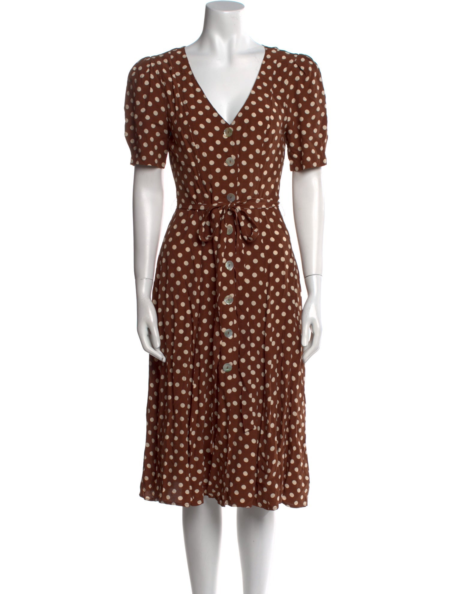 LPA Polka Dot Print Midi Length Dress