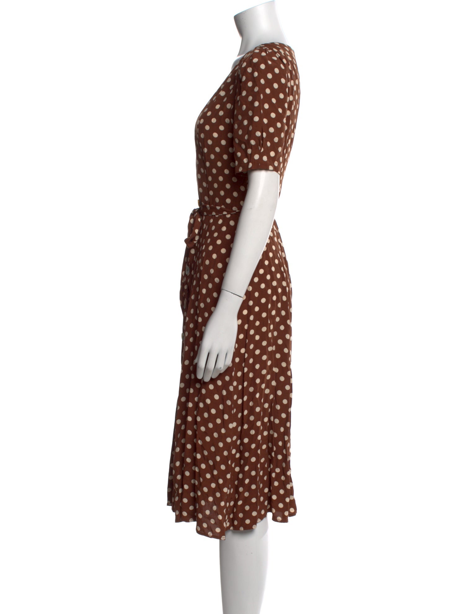 LPA Polka Dot Print Midi Length Dress