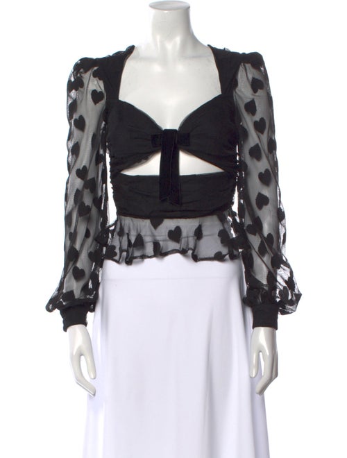 LPA Printed V-Neck Crop Top