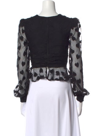 LPA Printed V-Neck Crop Top