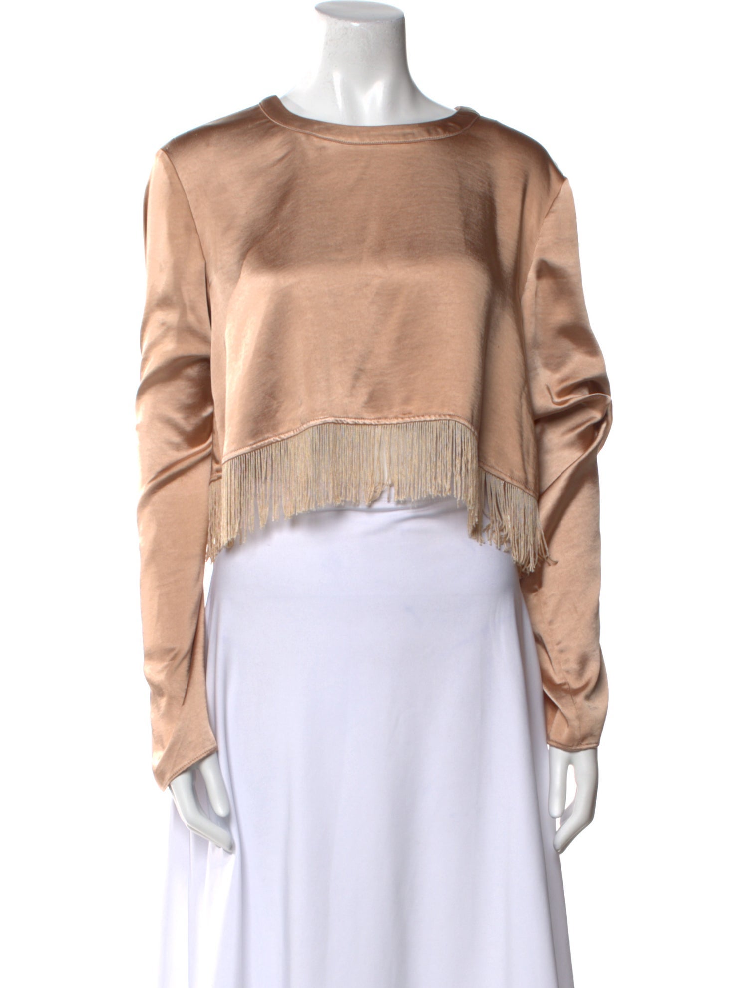 LPA Bateau Neckline Long Sleeve Crop Top