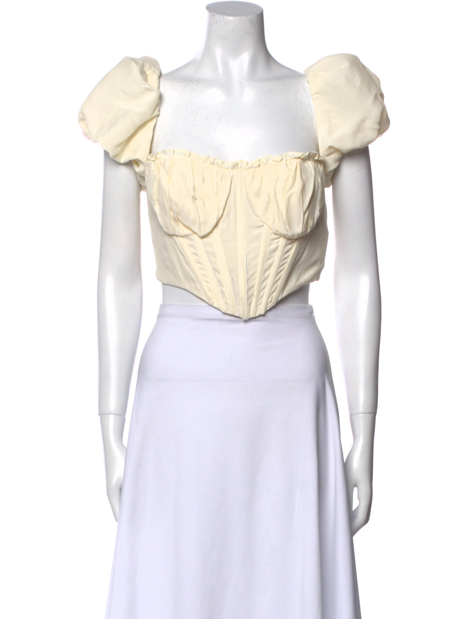 LPA Square Neckline Short Sleeve Crop Top